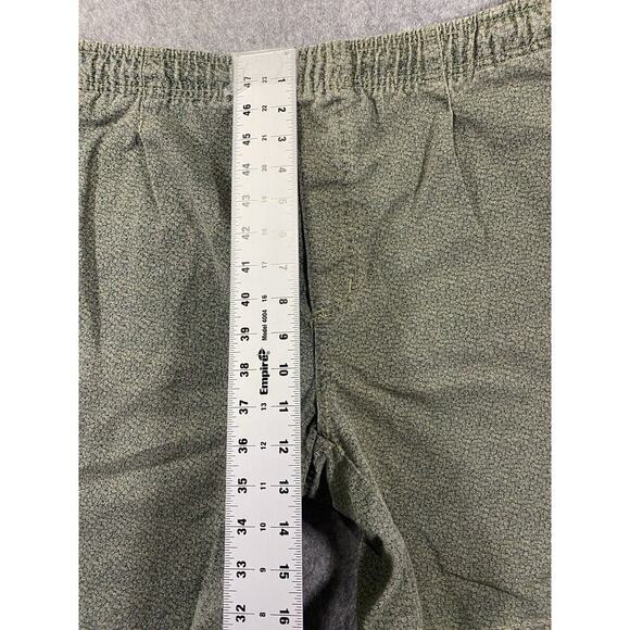 OP Ocean Pacific Shorts Mens Extra Large Green Geometric Draw String Vintage - Picture 5 of 11